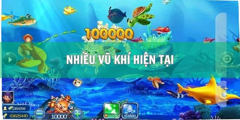 Người chơi có thể sử dụng nhiều vũ khí hiện tại